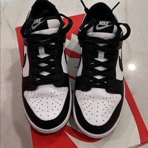 New Nike Womens Dunk Low Panda Black White 7.5